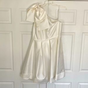 Adrianna Papell mikado one shoulder dress